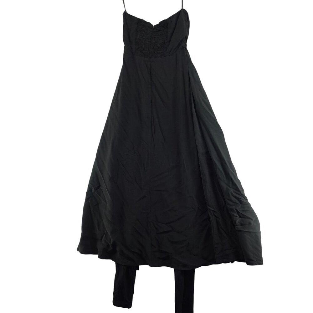 Avec Les Filles Skirt Over Pants Jumpsuit Strapless in Black Women's size 2 NWT - Picture 4 of 12